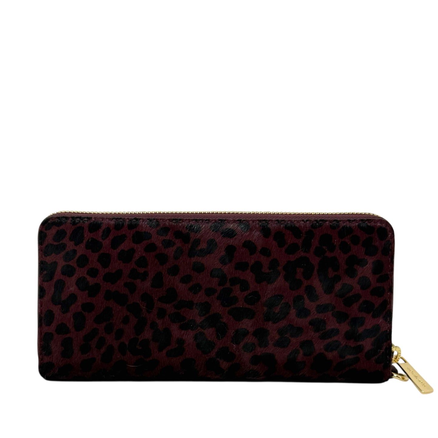 Jet Set Travel Continental Wallet in Oxblood Leopard Print Calf Hair By Michael By Michael Kors, Size: Large