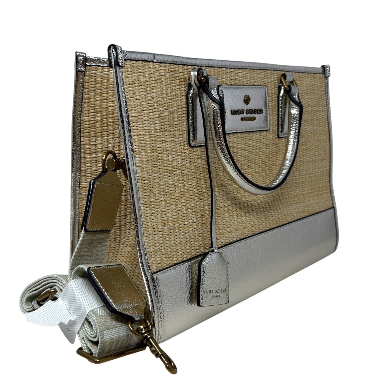 Chiswick Raffia Tote Designer By Kurt Geiger, Size: Medium