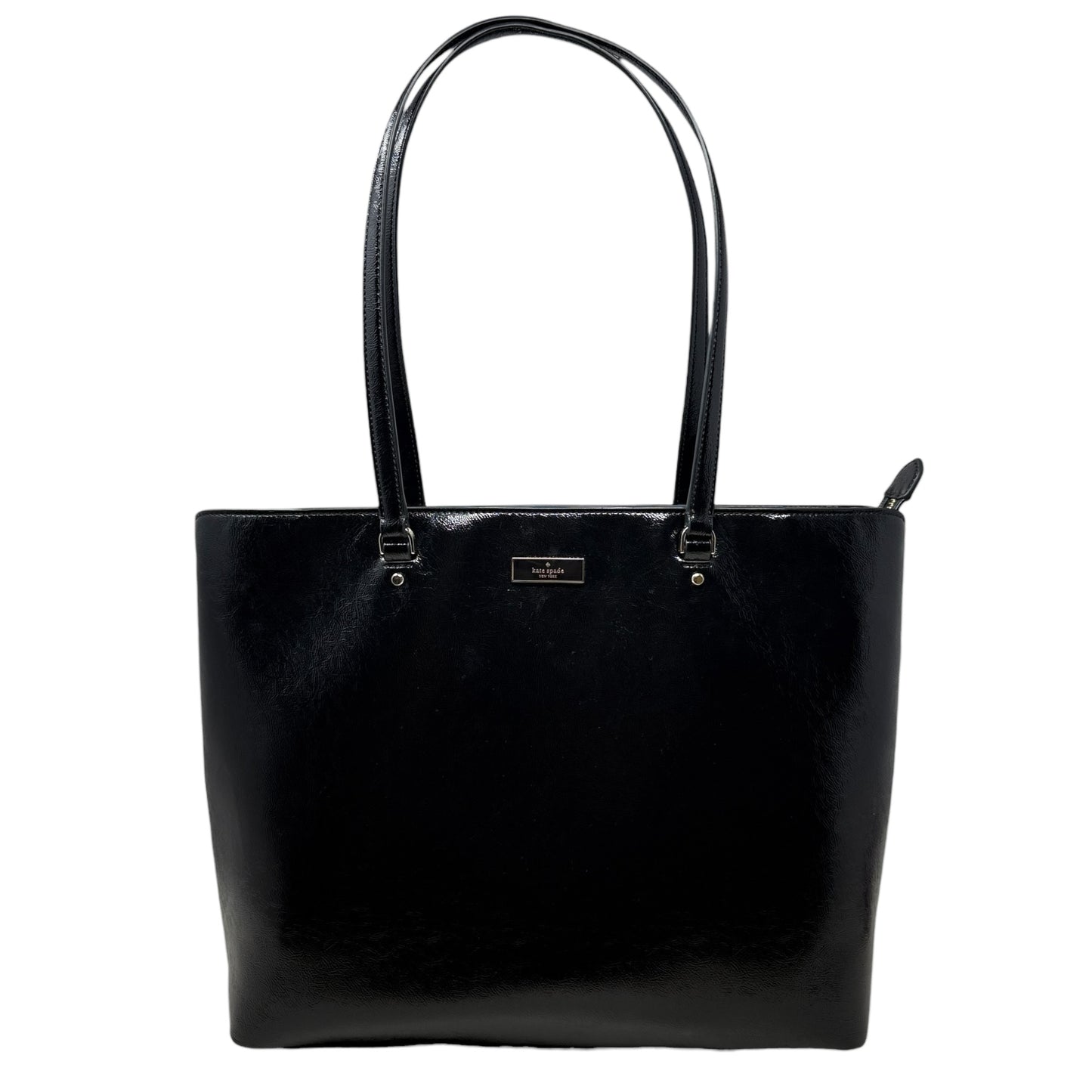 Bridget Crinkle Patent Leather Tote Designer By Kate Spade, Size: Medium