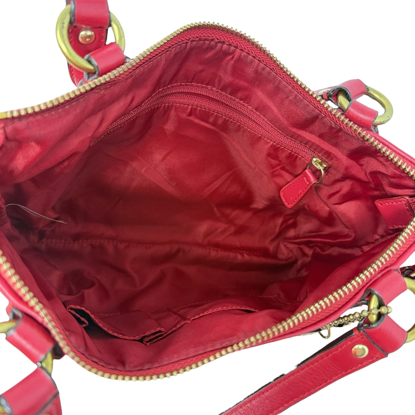 Campbell Leather Mini Tote Crossbody Bag Designer By Coach, Size: Medium