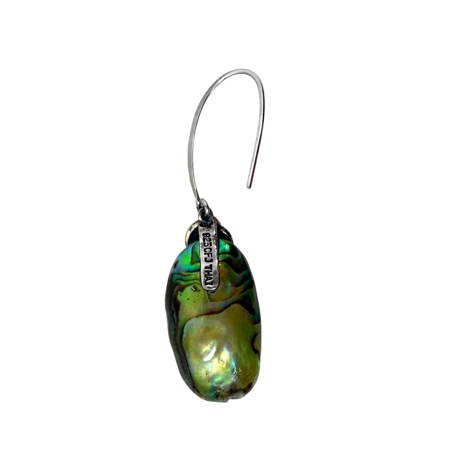 Thai Sterling Silver & Abalone Drop Earrings By CFJ