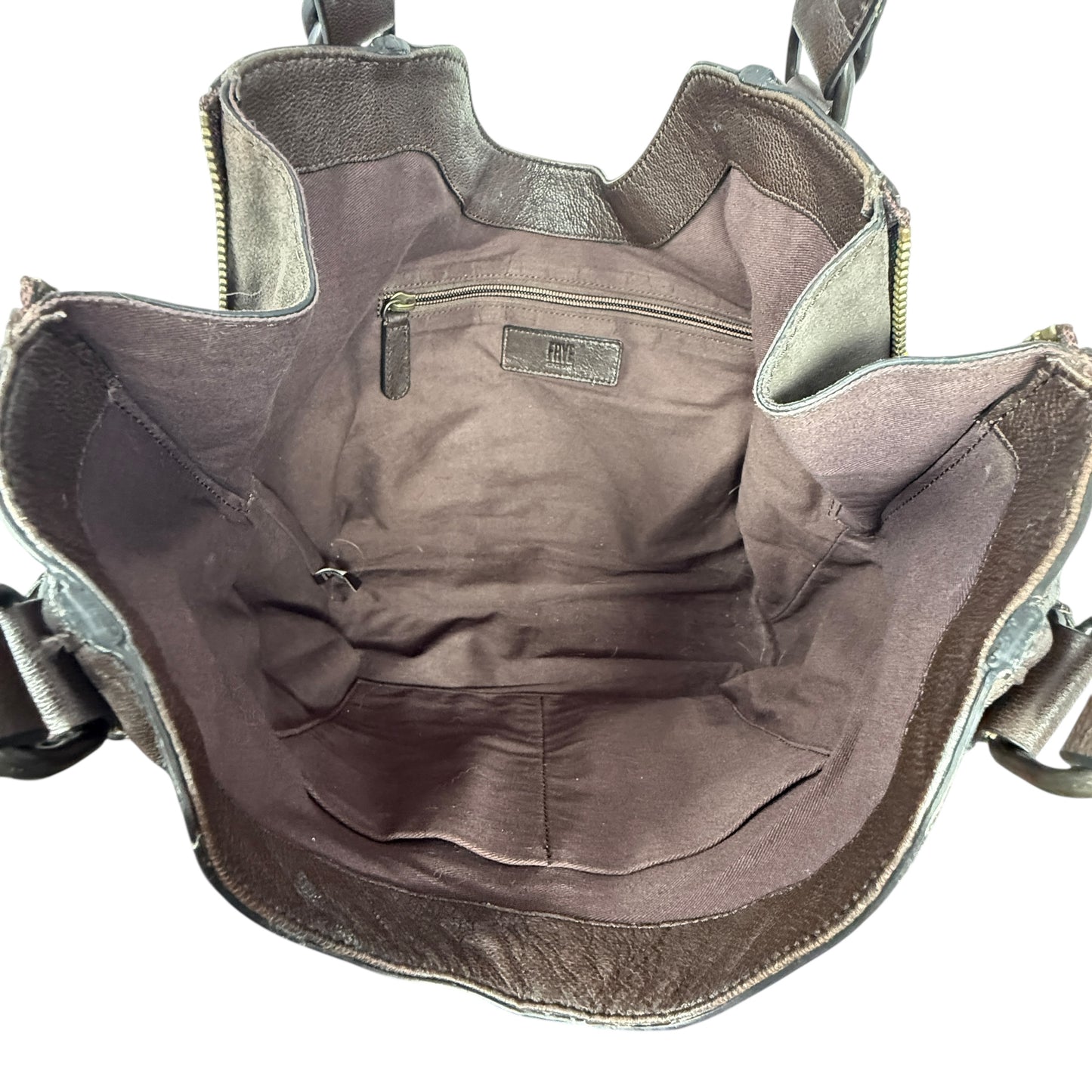 Gina Leather Tote Designer By Frye, Size: Medium