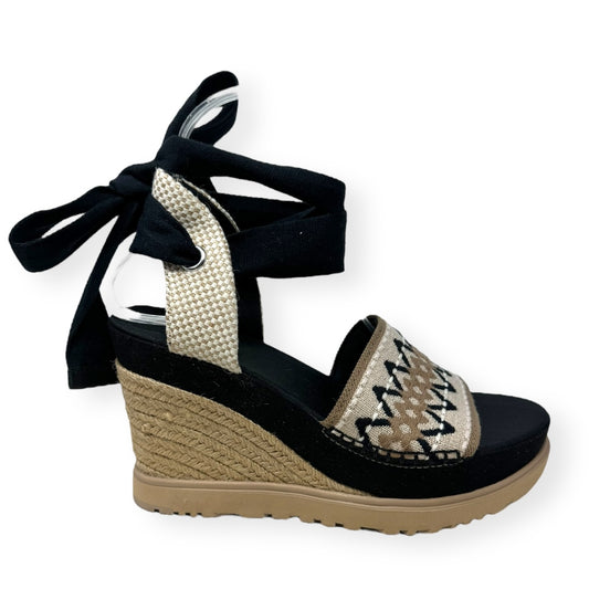 Abbot Ankle Wrap Platform Wedge Espadrille Sandal By Ugg  Size: 7