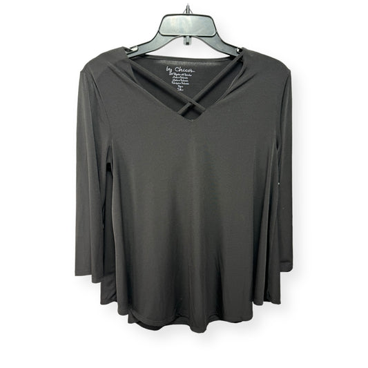 Black Top Long Sleeve Chicos, Size 4