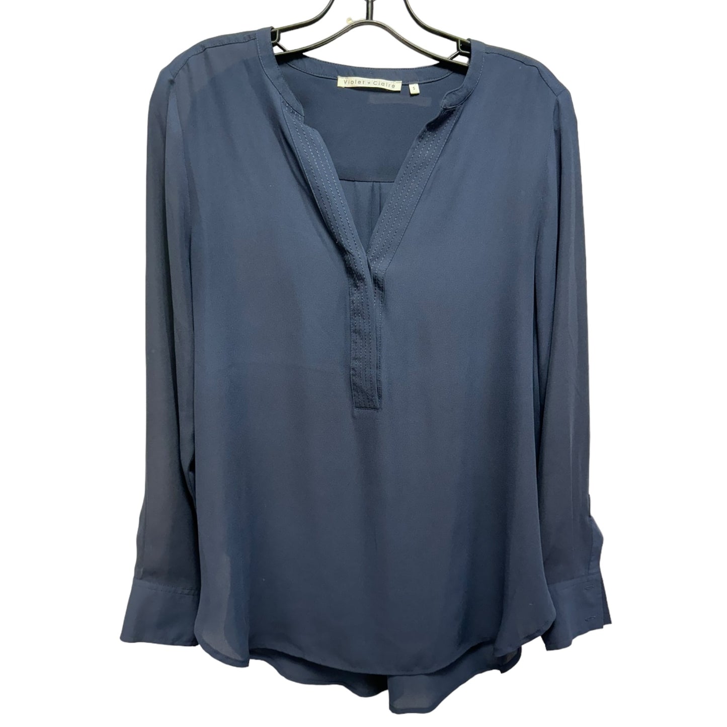 Top Long Sleeve By Violet And Claire In Navy, Size: S