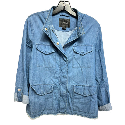 Chambray Fray Jacket By Sanctuary In Light Denim, Size: XS