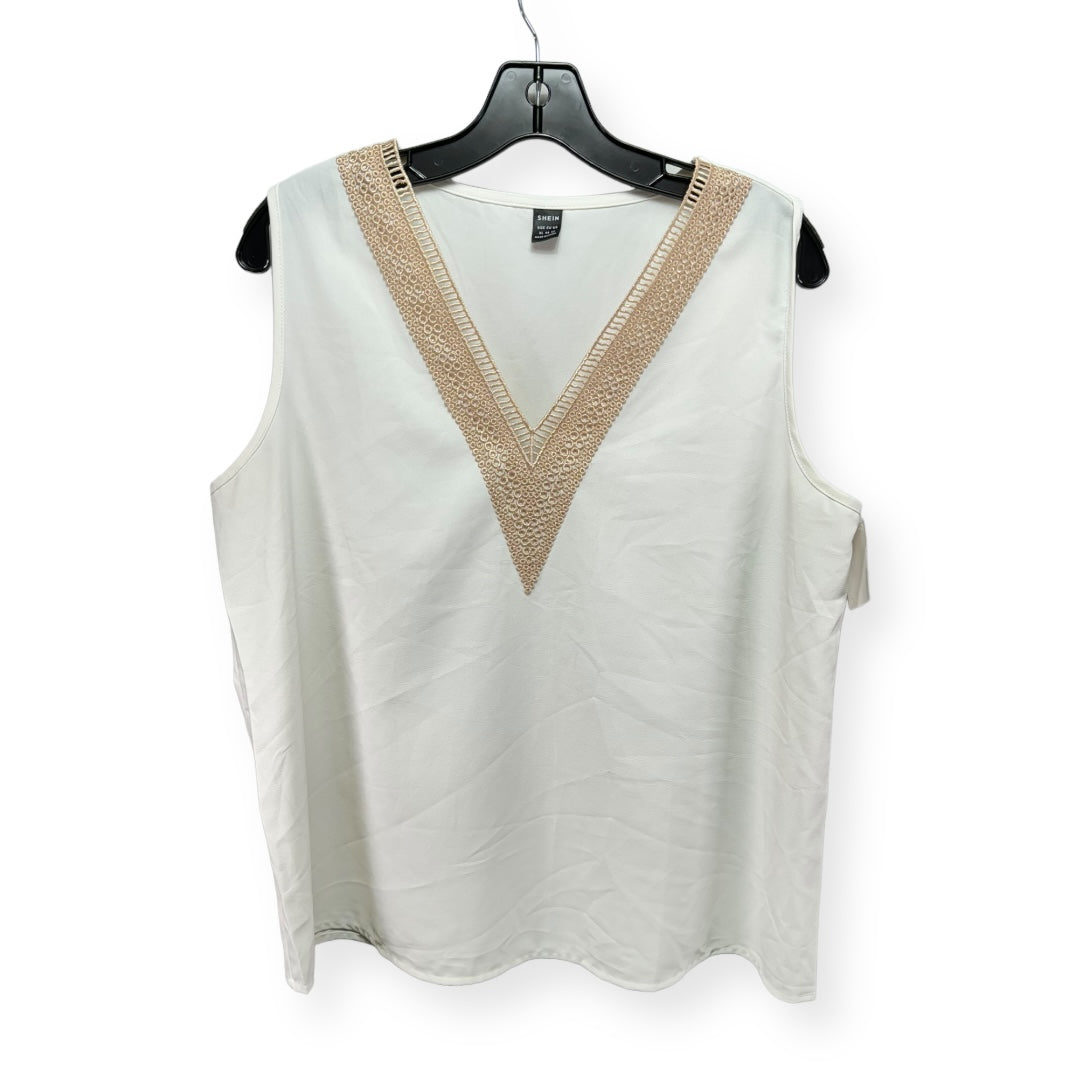 White Top Sleeveless Shein, Size Xl