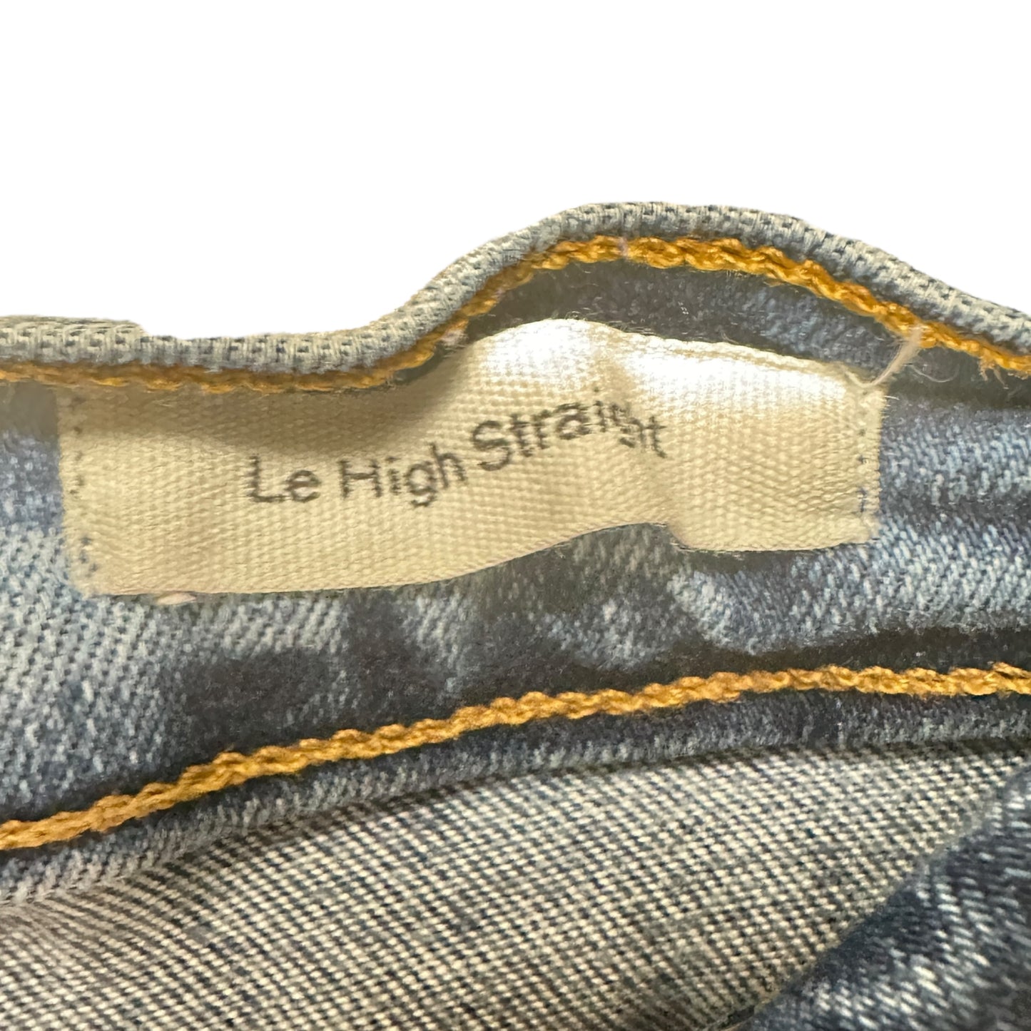 Le High Straight Jeans Designer By Frame In Blue, Size: 10/30