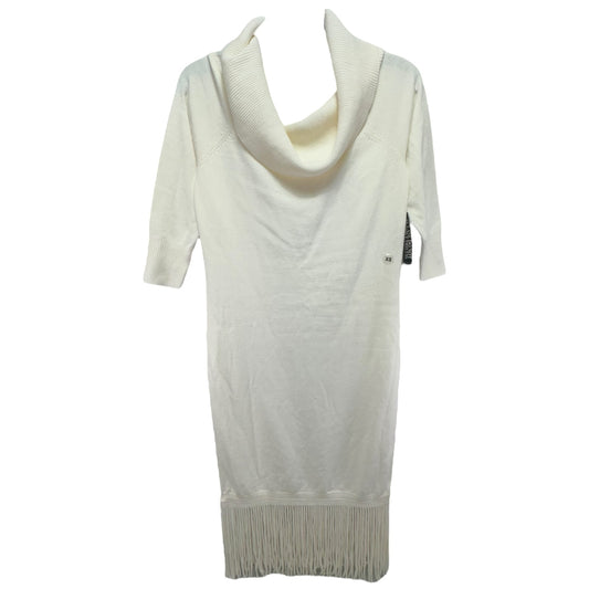 Fringed Convertible Cowl-Neck Sweater Dress New York & Company, Size XS