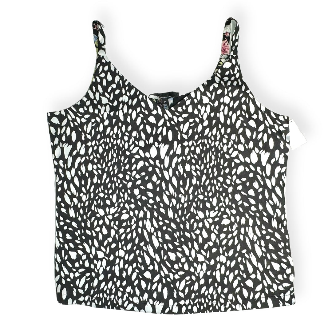 Black & White Reversible Top Sleeveless White House Black Market, Size Xl