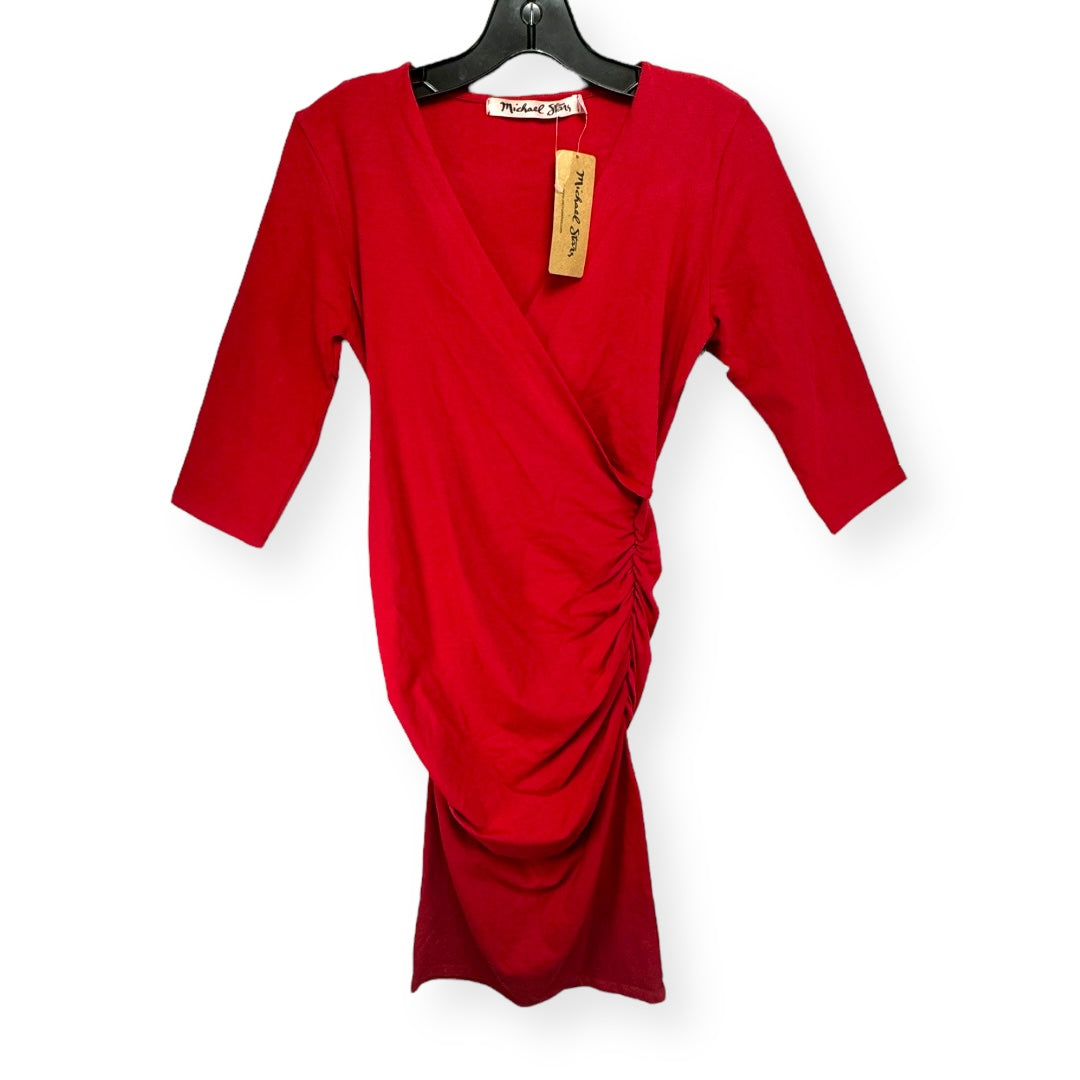 Dress Casual Midi By Michael Stars In Red, Size: S