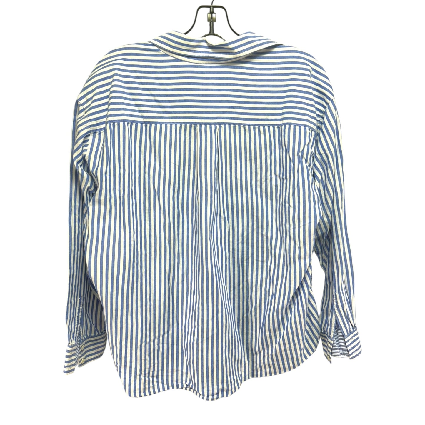 Top Long Sleeve By Vince In Striped Pattern, Size: 10