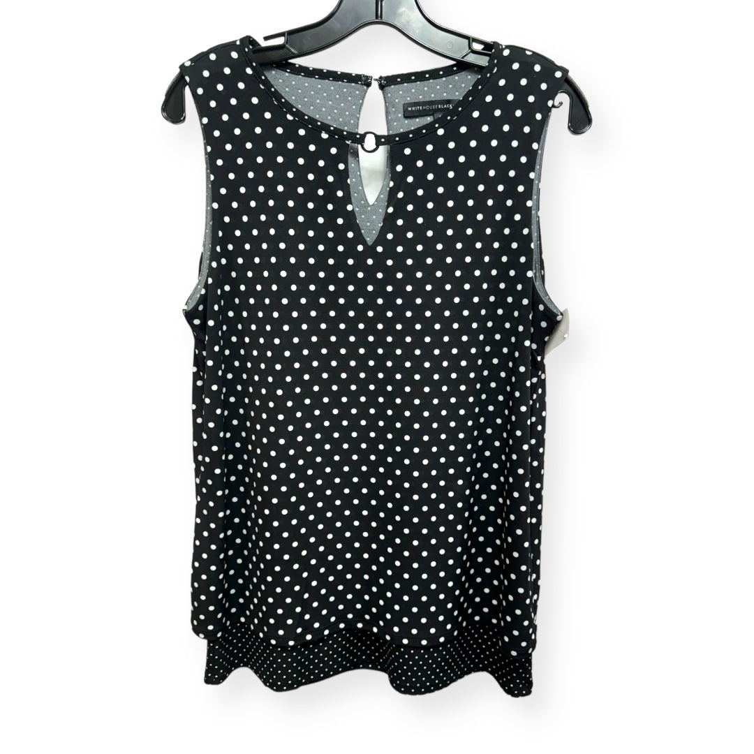 Polkadot Pattern Top Sleeveless White House Black Market, Size M