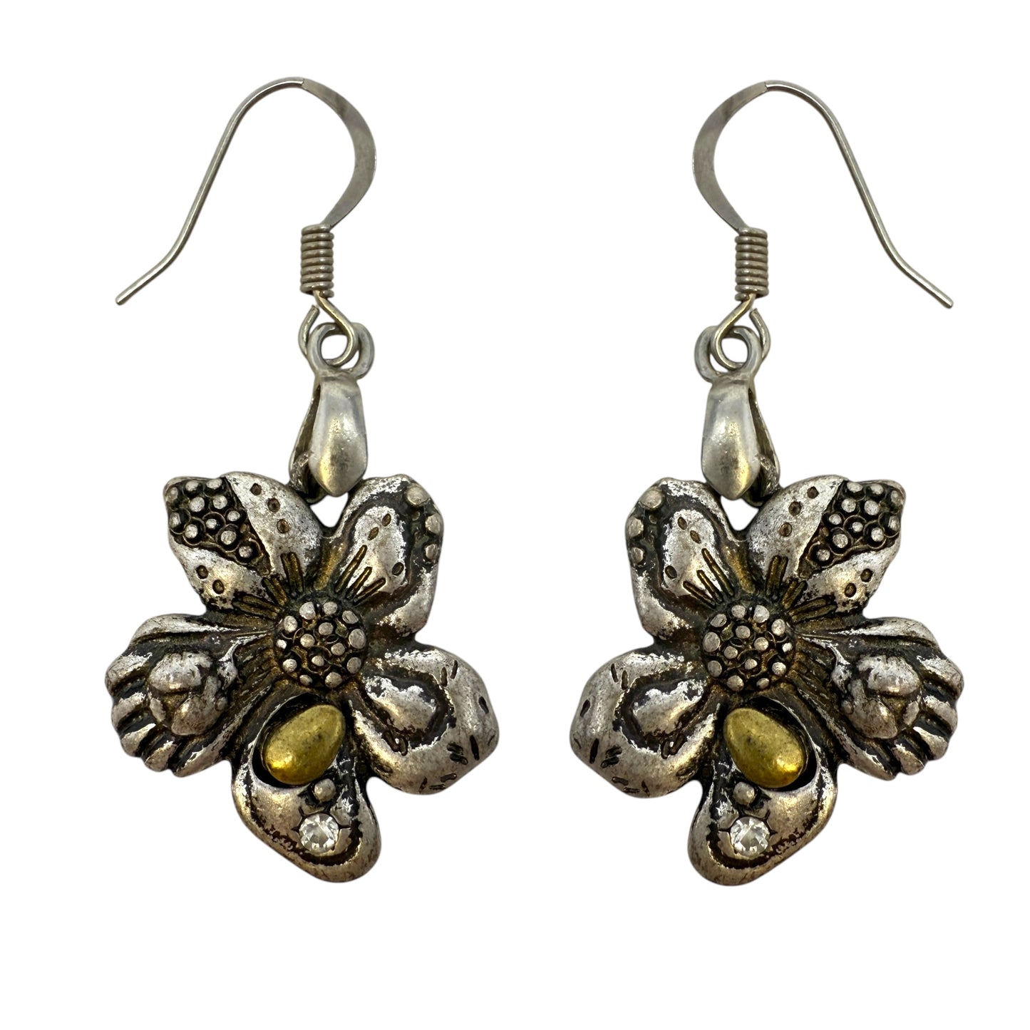 Flower Drop Earrings By Unbranded