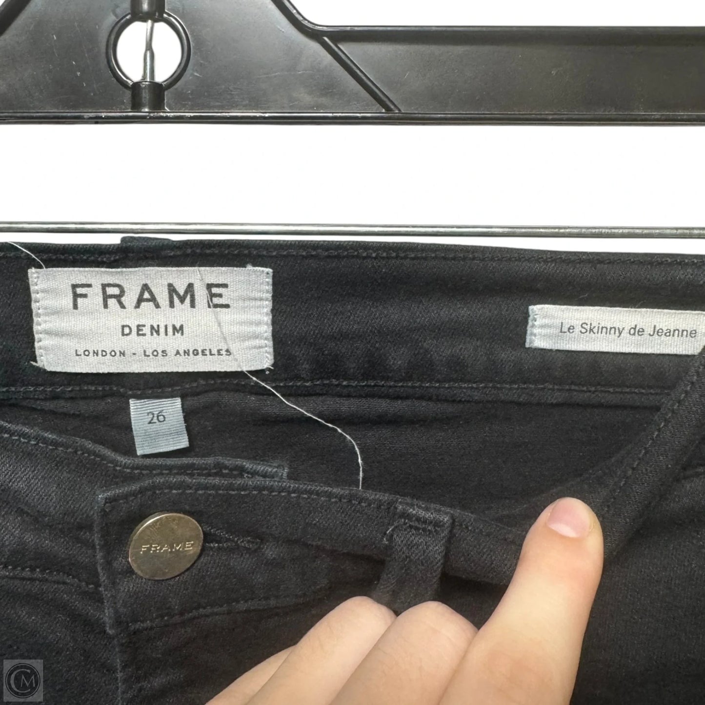 Le Skinny de Jeanne Jeans Skinny By Frame In Black, Size: 26