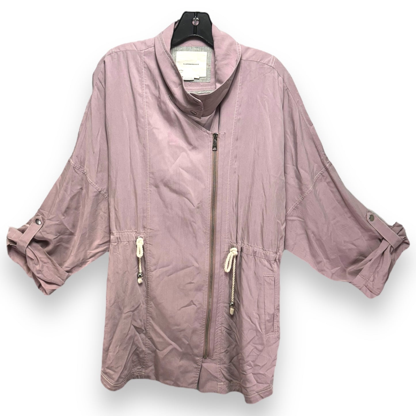 Danuta Cupro Jacket By Anthropologie In Purple, Size: M