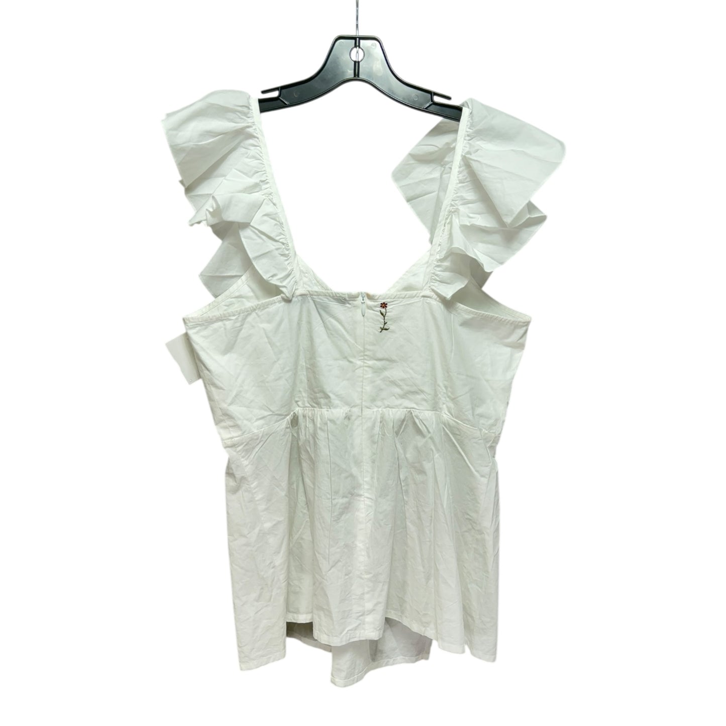 Ruffle Top Sleeveless By French Connection In White, Size: 10