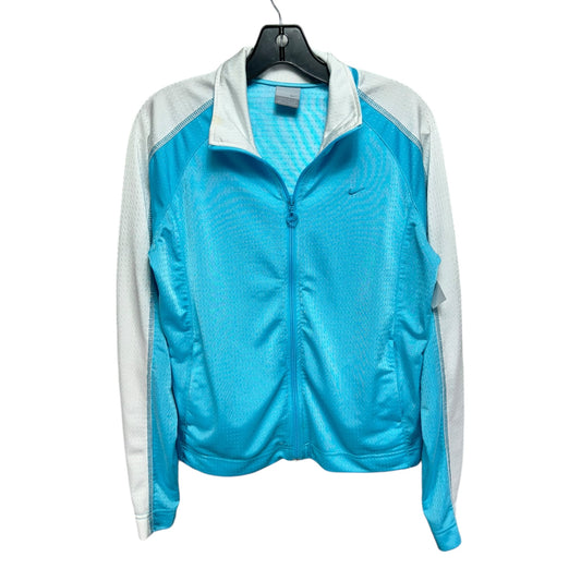 Athletic Jacket By Nike Apparel In Blue, Size: L