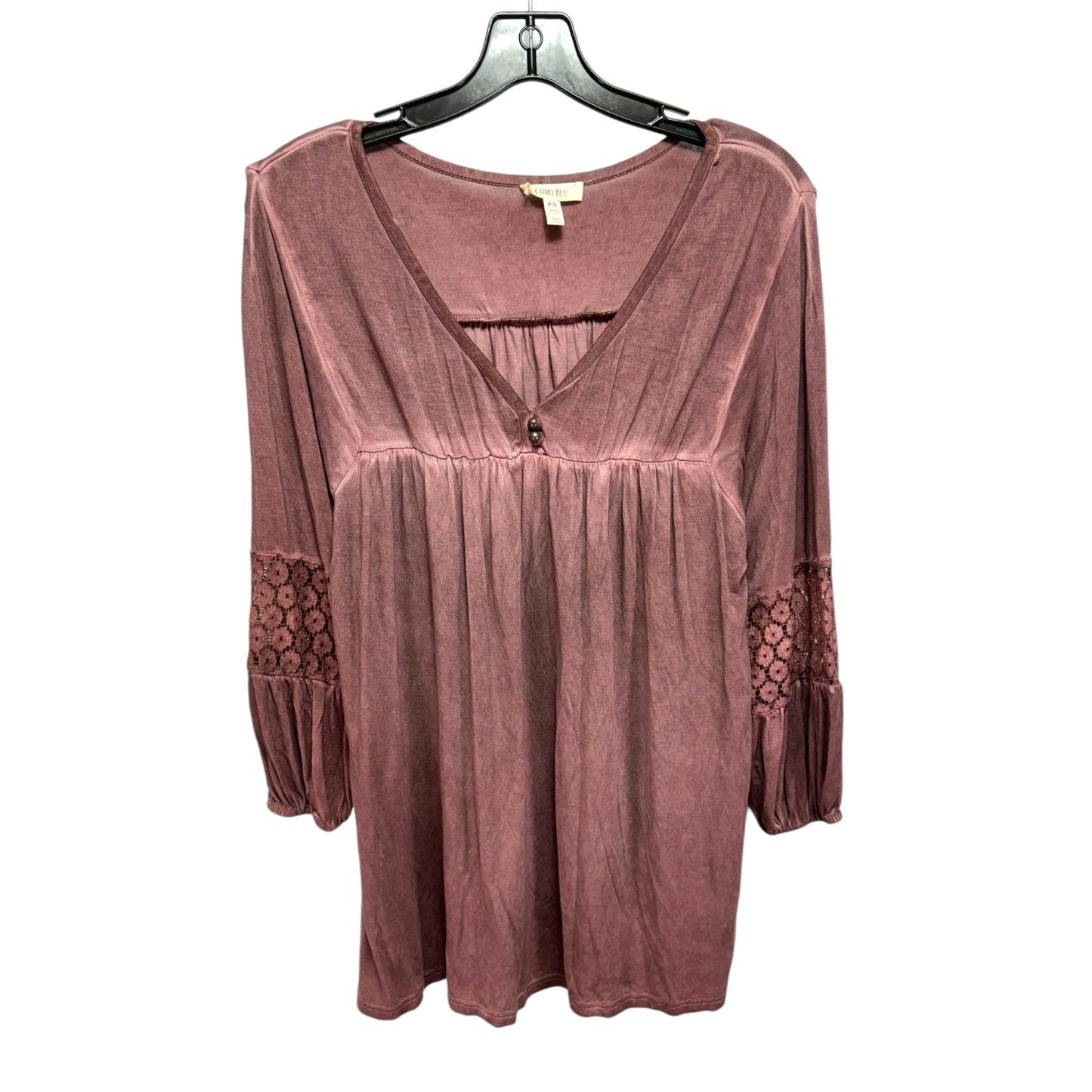 Top Long Sleeve By Como Blu In Purple, Size: S