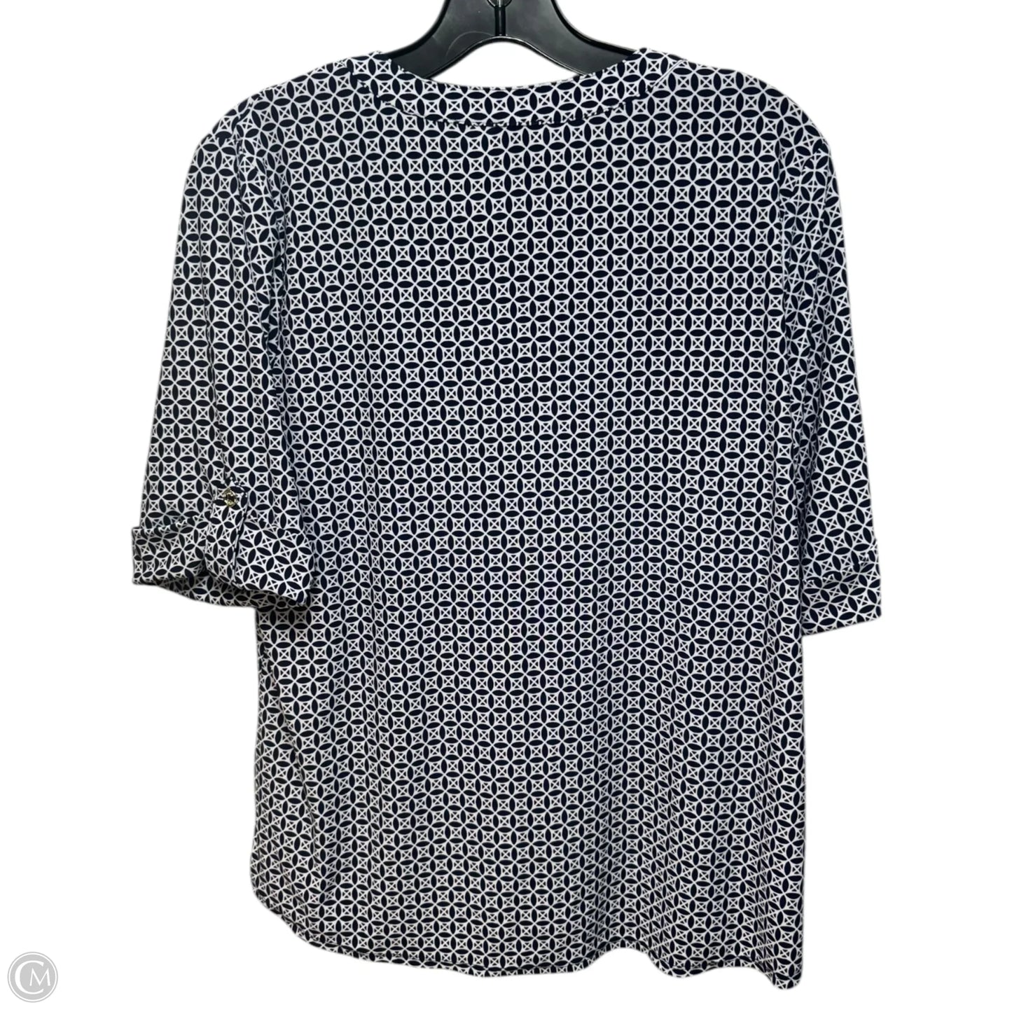 Top Short Sleeve By Anne Klein In Blue, Size: L