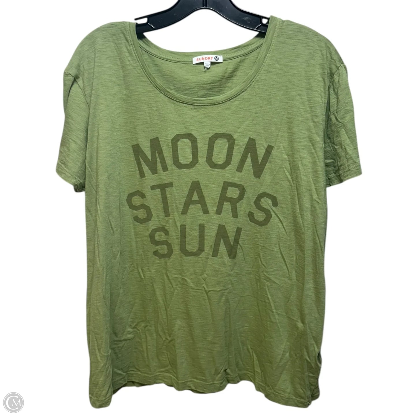 Top Short Sleeve By Sundry In Green, Size: S