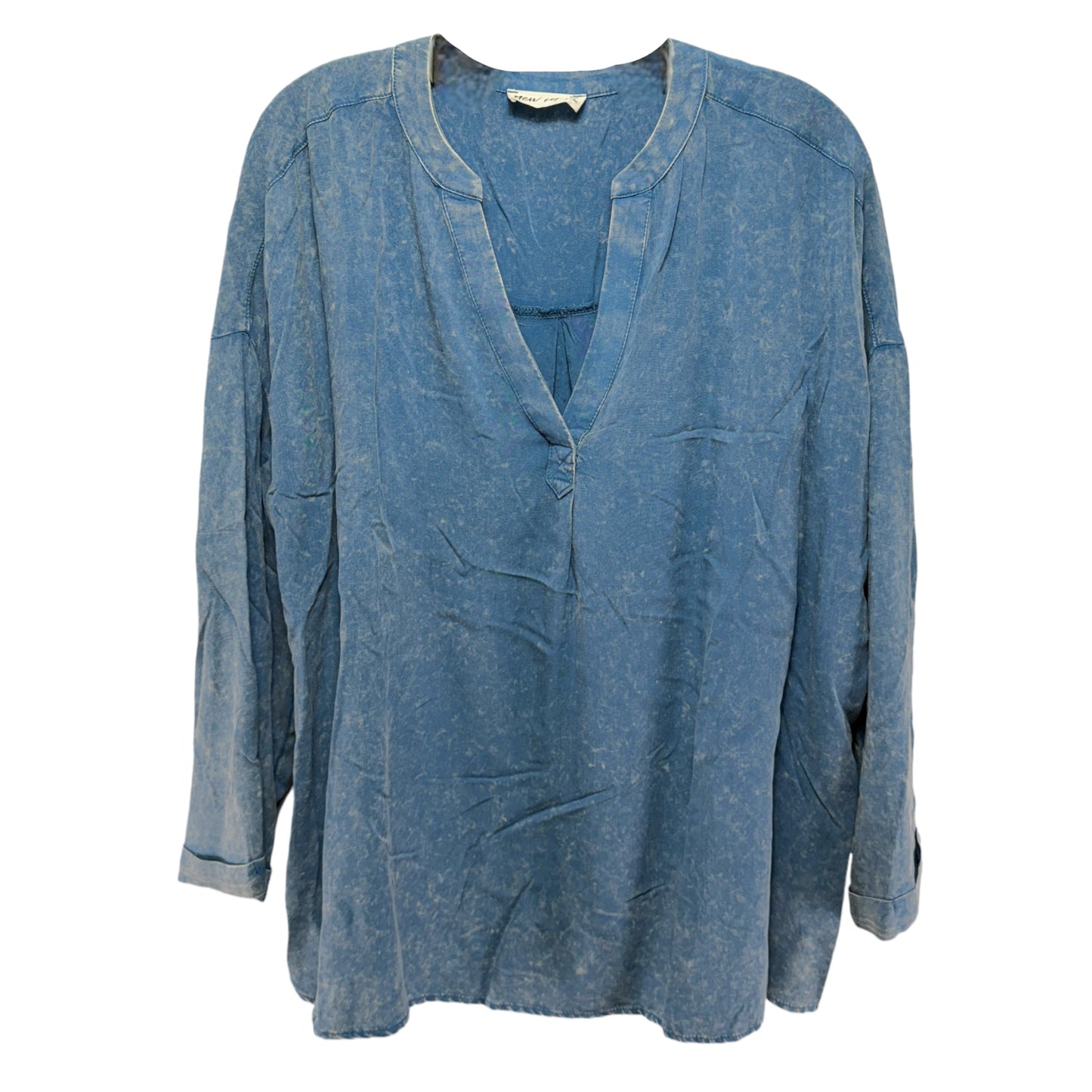 Top Long Sleeve By New In In Blue, Size: M