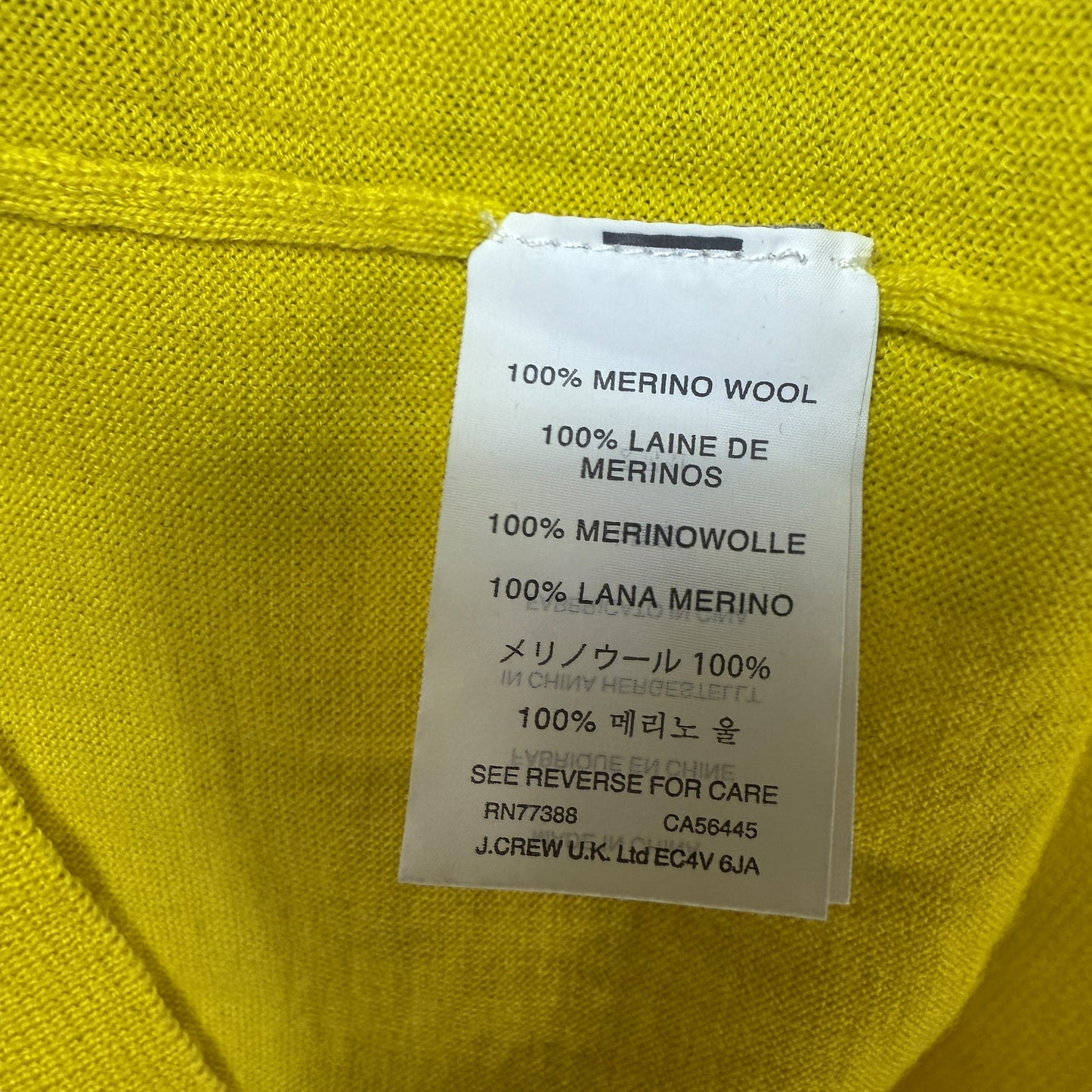 Tippi 100% Merino Wool Sweater By J. Crew In Citron, Size: L