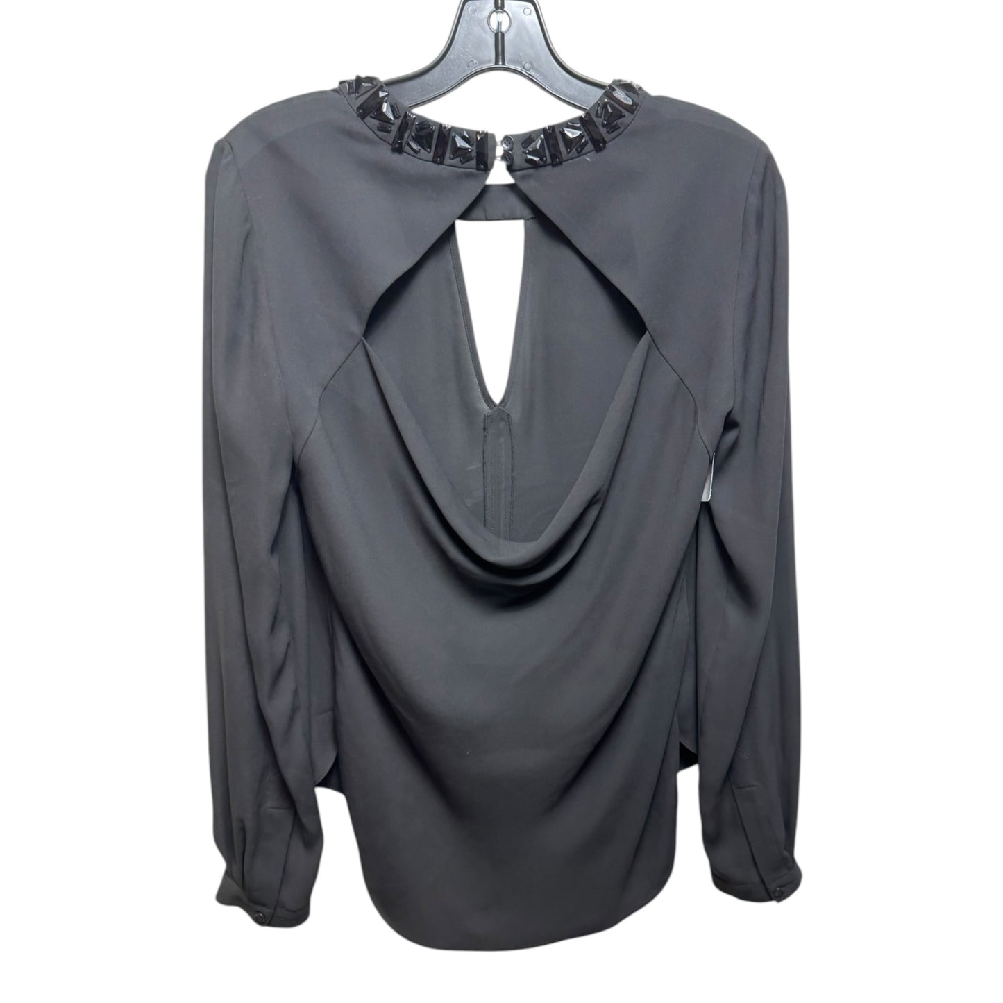 Jewel Collar Top Long Sleeve By Bcbg In Black, Size: Xs