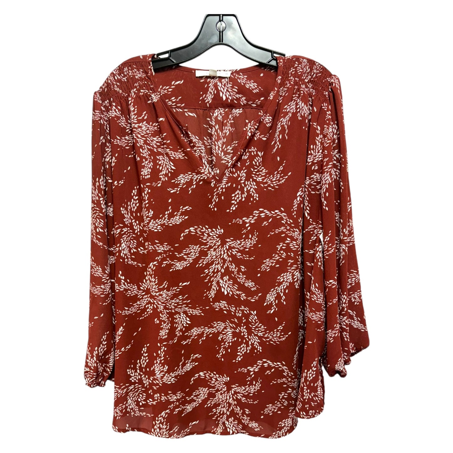 Top Long Sleeve By Fun 2 Fun In Floral Print, Size: 2x