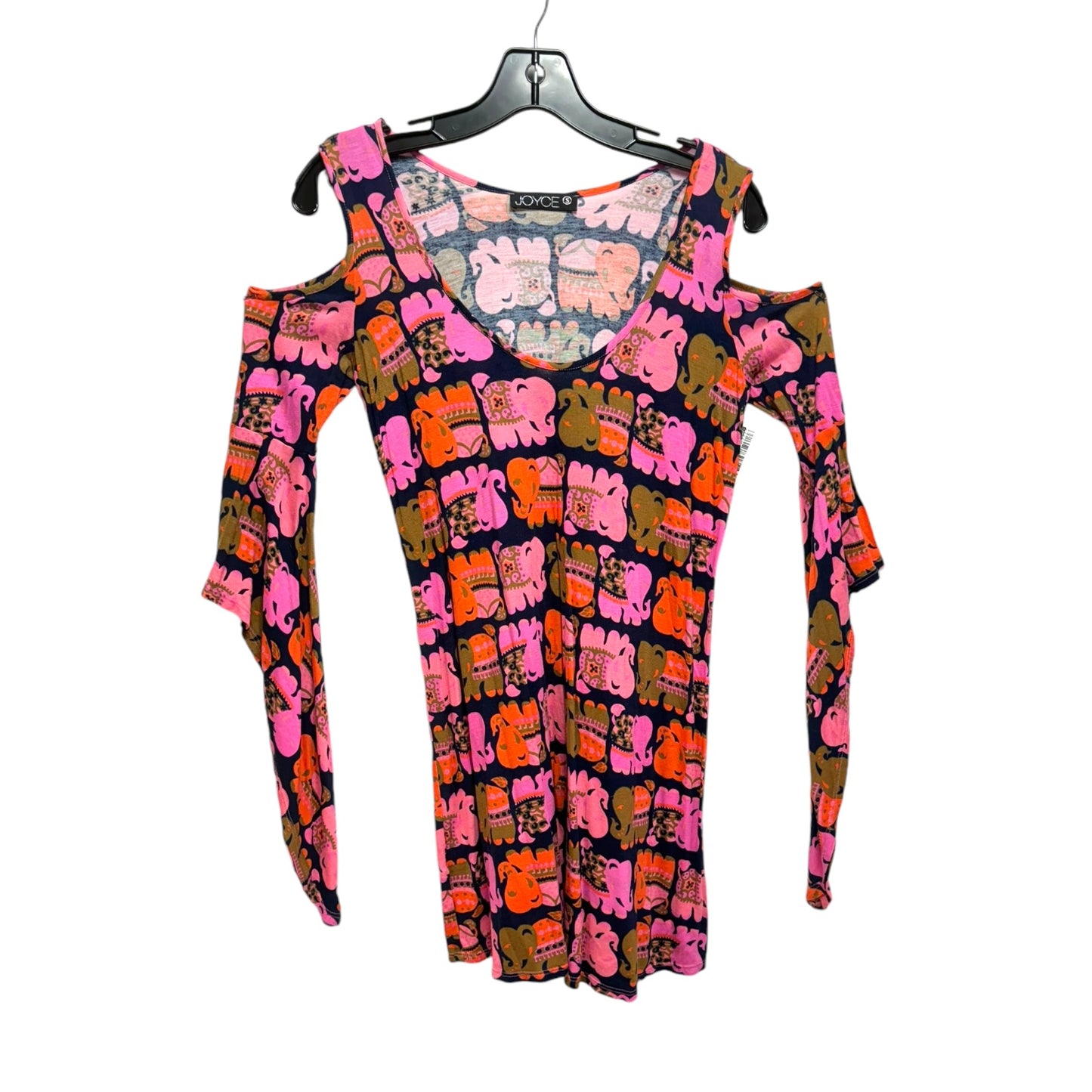 Elephant Tunic Long Sleeve By Joyce In Animal Print, Size: S