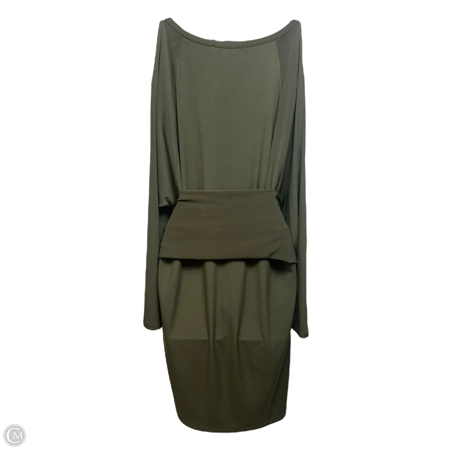 Buckle Cold Shoulder Belted Dress Designer By Michael By Michael Kors In Green, Size: S