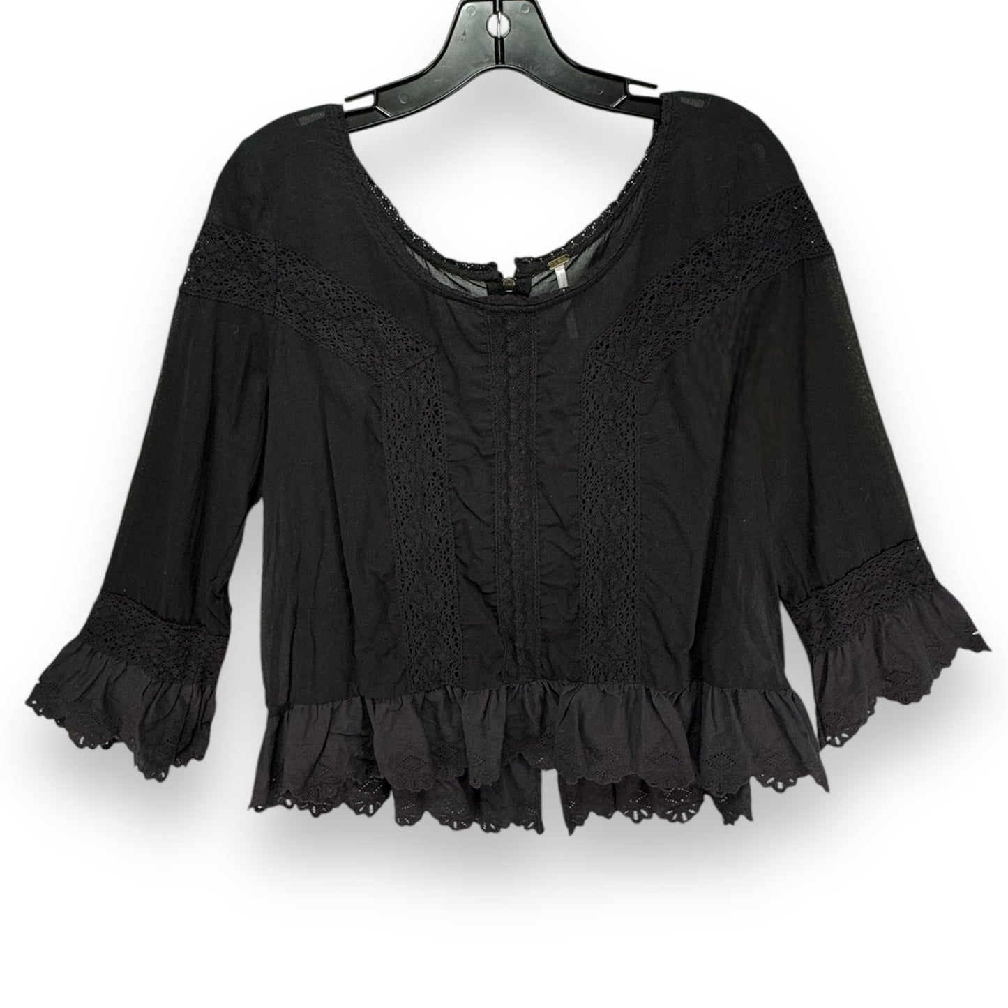 Top Long Sleeve By Free People In Black, Size: M