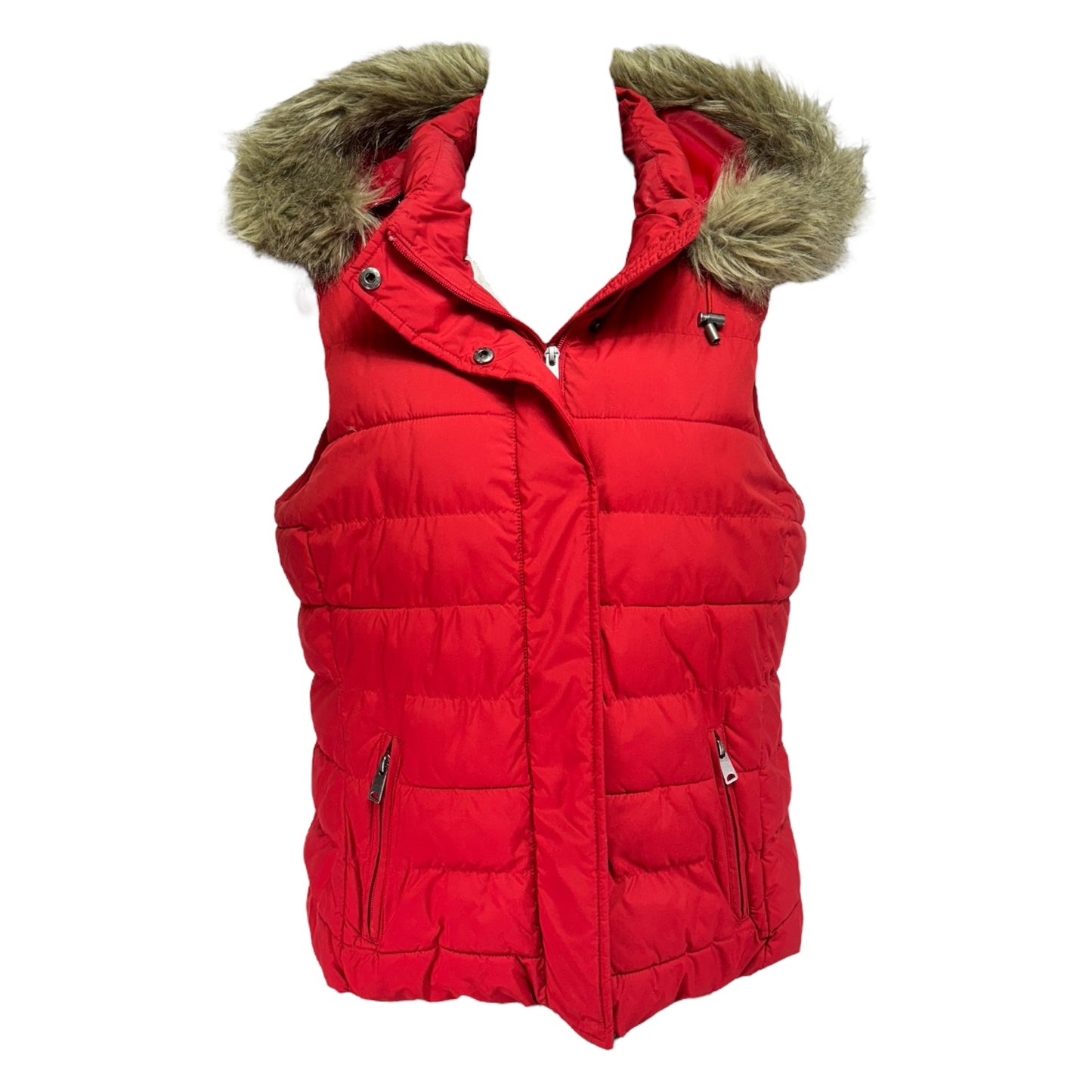 Vest Puffer & Quilted By Banana Republic In Red, Size: S