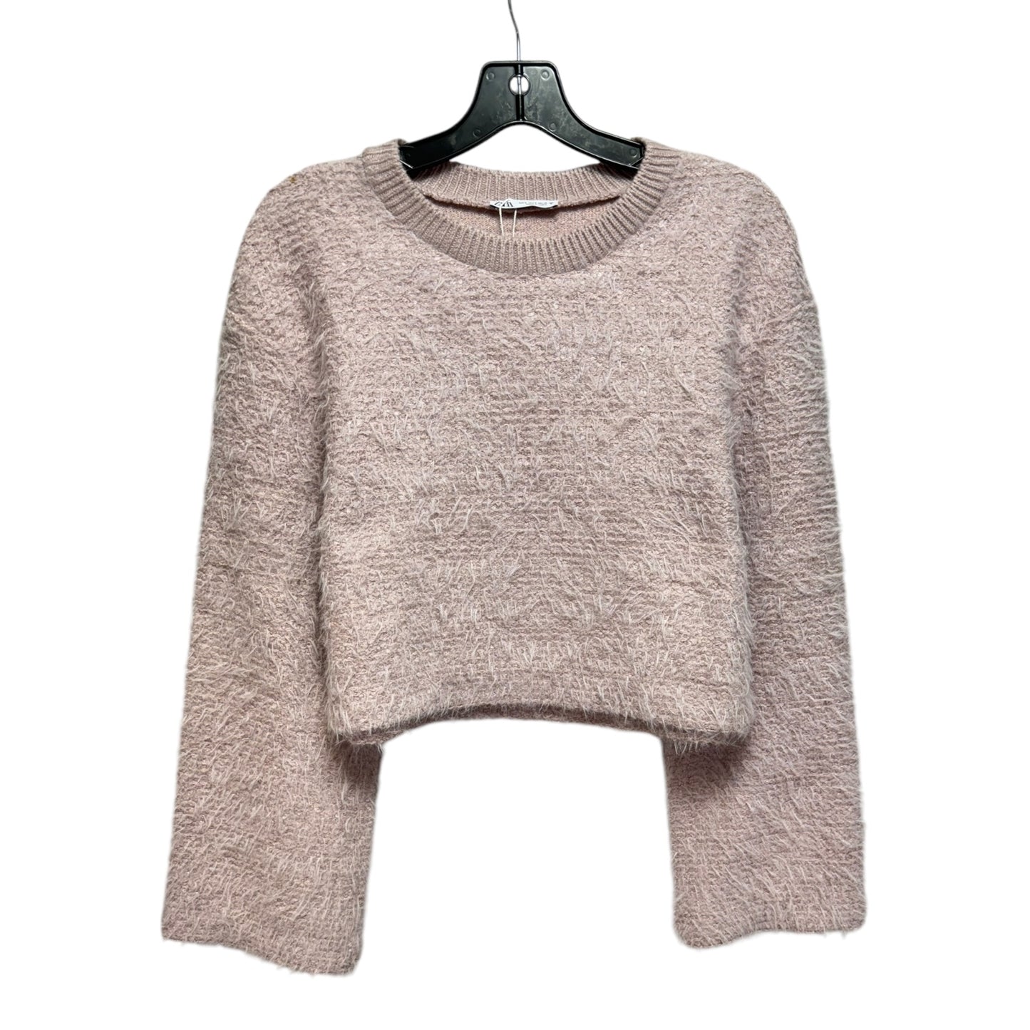 Metallic Eyelash Knit Sweater By Zara In Purple, Size: S