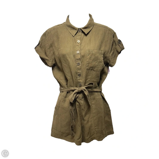 Linen Romper By Michael Stars In Green, Size: S