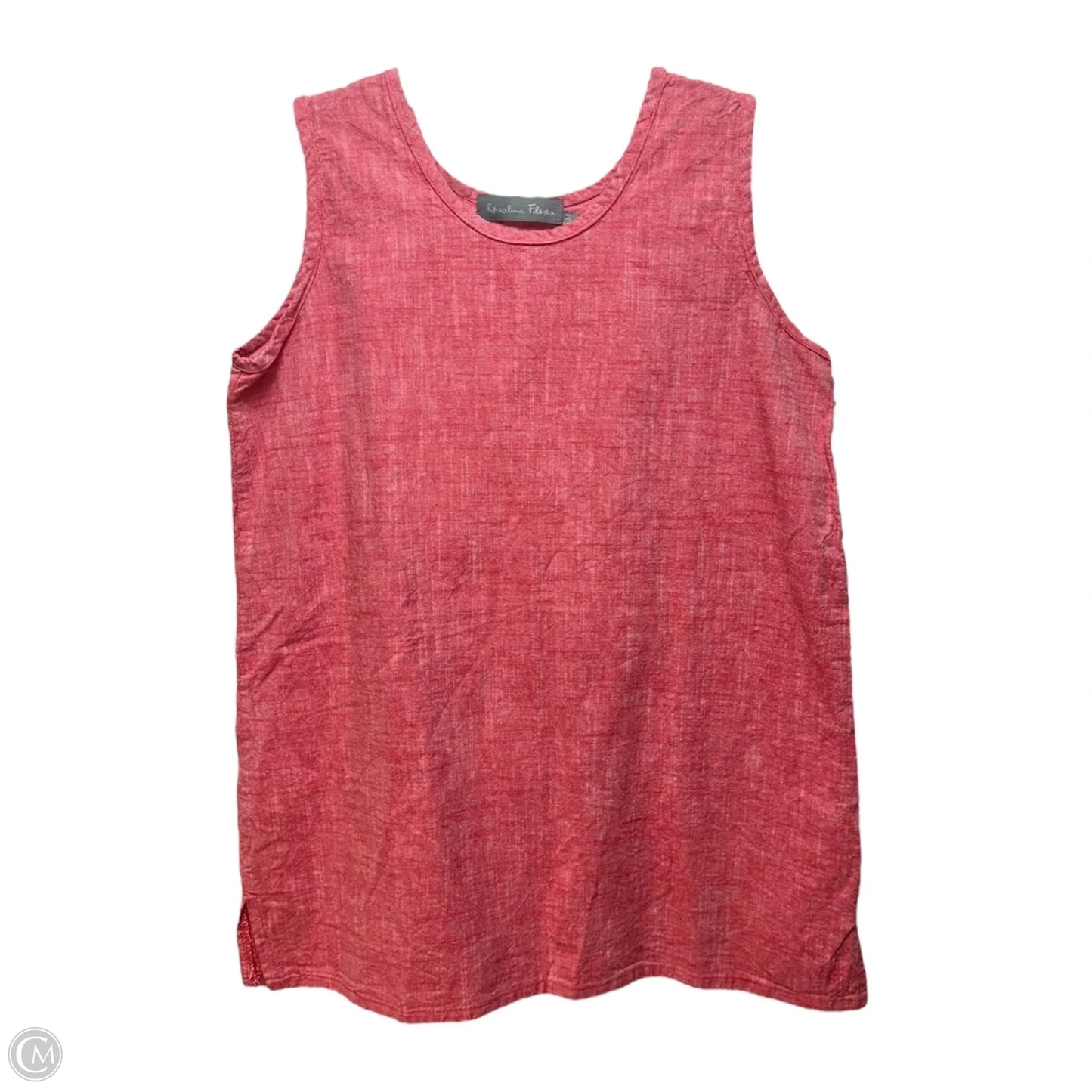 Linen Top Sleeveless By Rosalina Flores In Red, Size: S