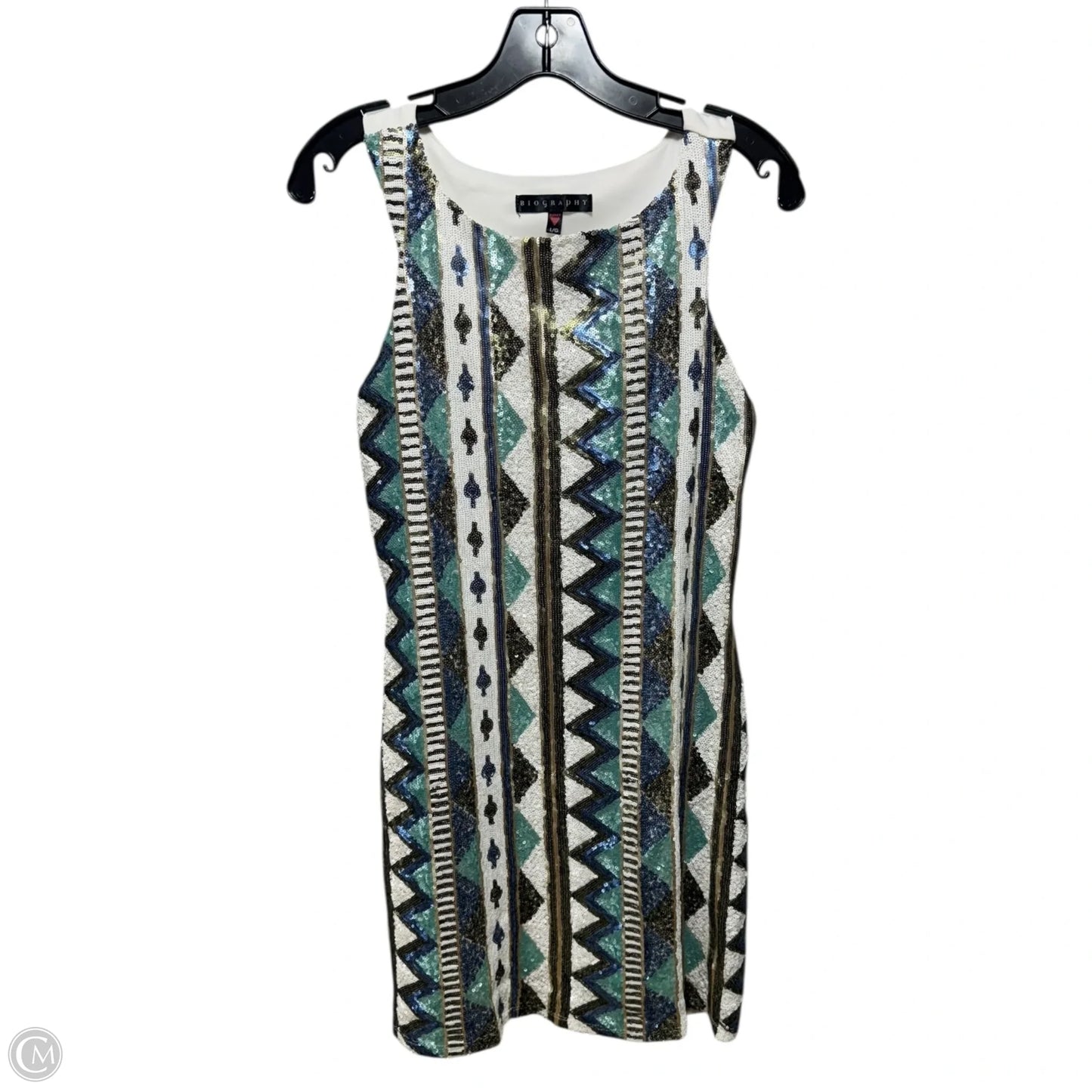Sequin Dress Casual Short By Biography In Multi-colored, Size: L