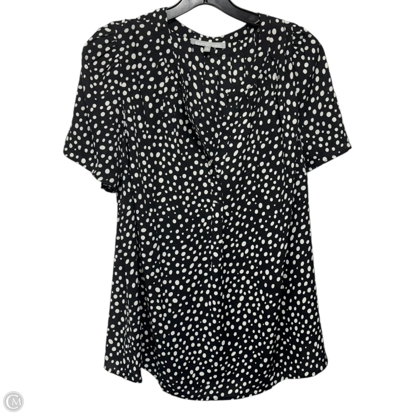 Top Short Sleeve By Daniel Rainn In Polkadot Pattern, Size: 1X