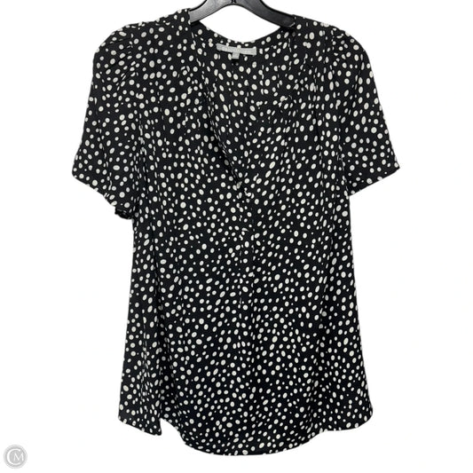 Top Short Sleeve By Daniel Rainn In Polkadot Pattern, Size: 1X