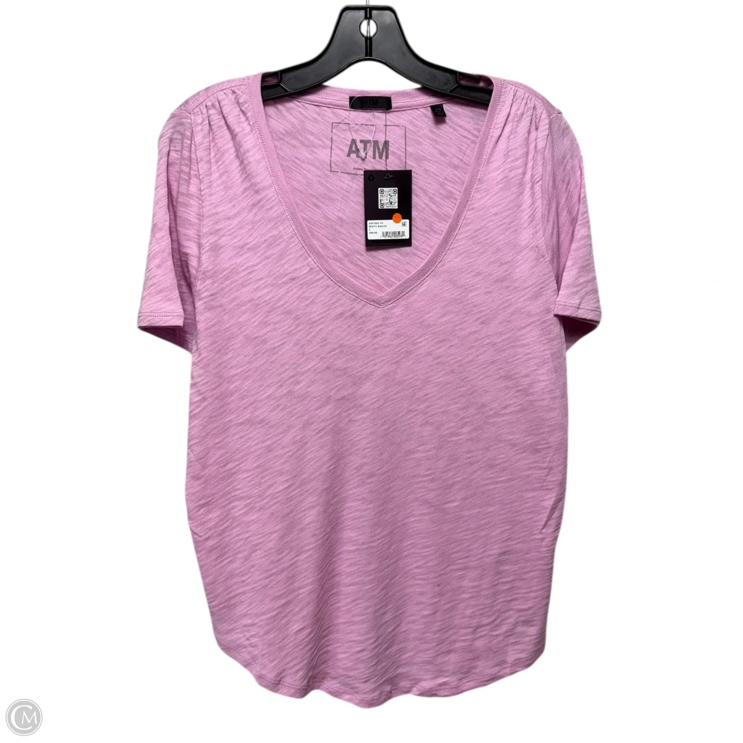 Top Short Sleeve Basic By Atm In Purple, Size: L