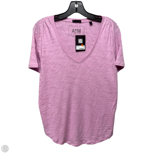 Top Short Sleeve Basic By Atm In Purple, Size: L