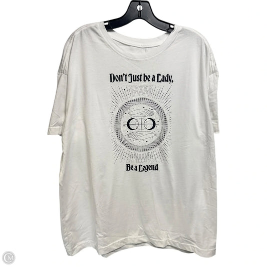 Athletic Top Short Sleeve By Nike Apparel In White, Size: L