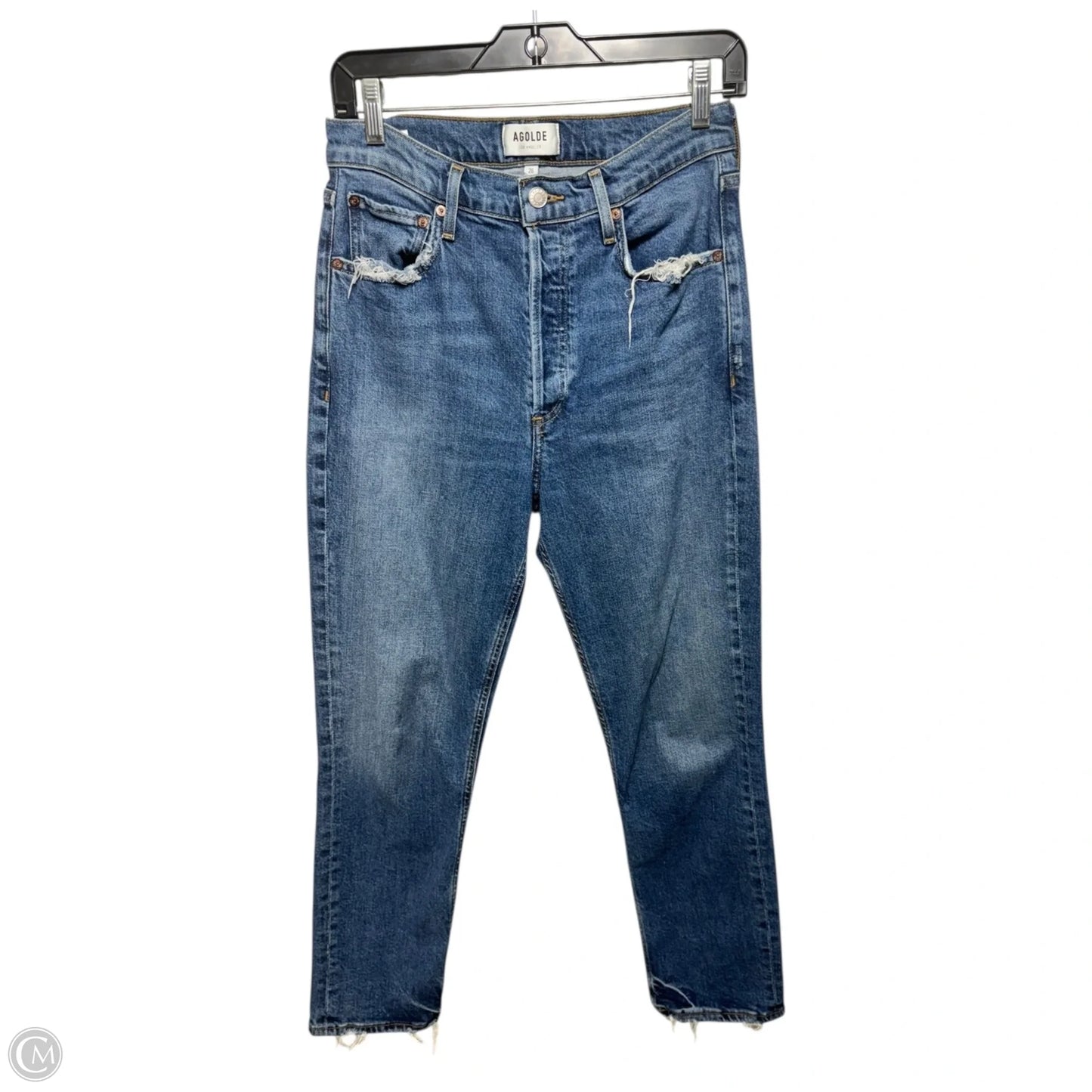 Riley Straight Jeans By Agolde In Blue Denim, Size: 2