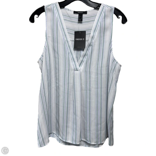 Top Sleeveless By Forever 21 In Striped Pattern, Size: M