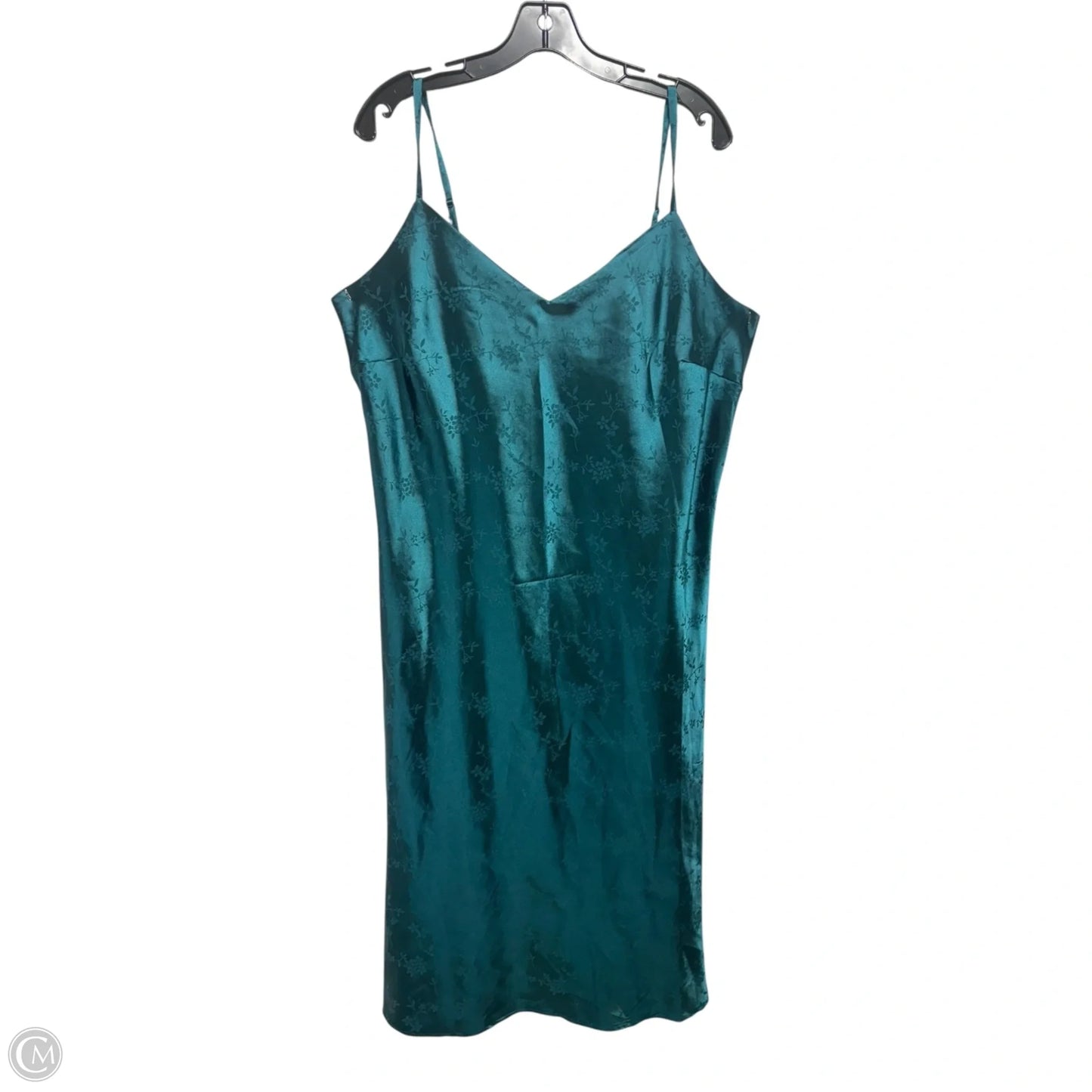 Floral Dress Casual Midi By Inspired Hearts In Aqua, Size: 2x