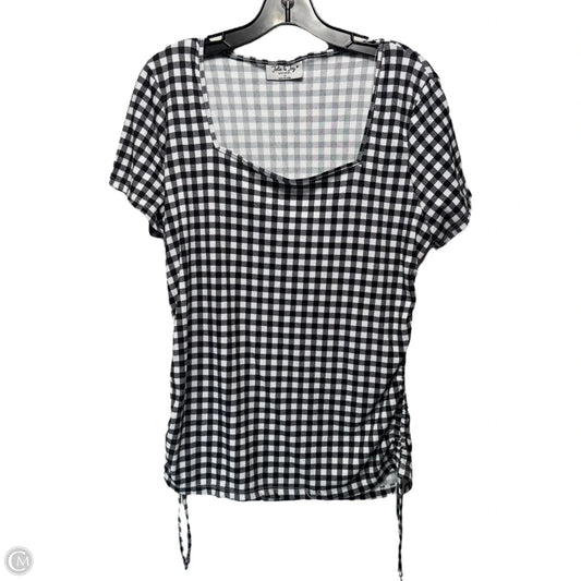 Tunic 3/4 Sleeve By Jolie & Joy In Checkered Pattern, Size: 2x