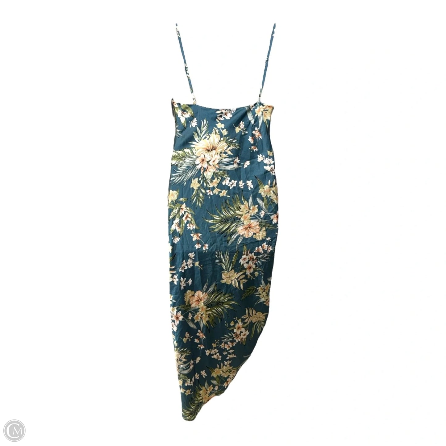 Cowl Neck Satin Dress By Mable In Floral Print, Size: L