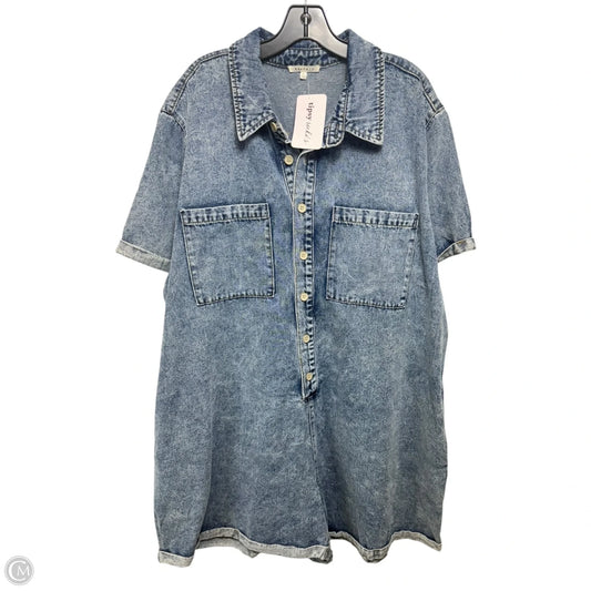 Romper By Baevely In Black Denim, Size: 3x