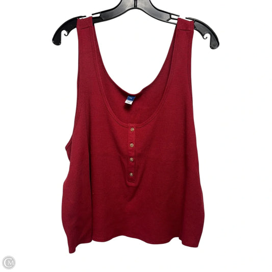 Top Sleeveless By Old Navy In Maroon, Size: Xxl