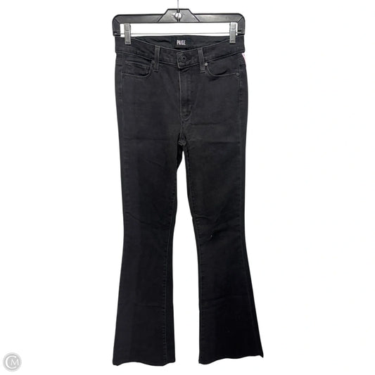 Jeans Flared By Paige In Black, Size: 4